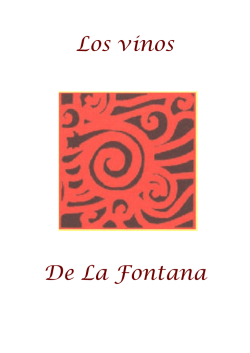 Carta Vinos 2013_SP - La Fontana de Cronos