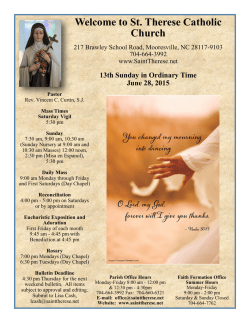 June 28, 2015 - St. Therese Catholic Church