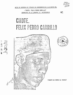- "CMDTl. FELIX PEDRO CARRILLO"