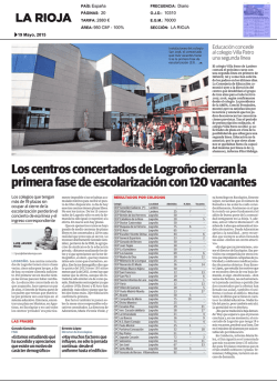 Los centros concertados de Logroño cierran la primera fase