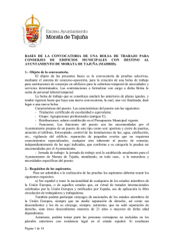 bases bolsa empleo conserjes - Ayuntamiento de Morata de Tajuña