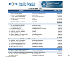 NOMINA ABRIL 2015