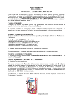 BASES PARA LA PROMOCIÓN