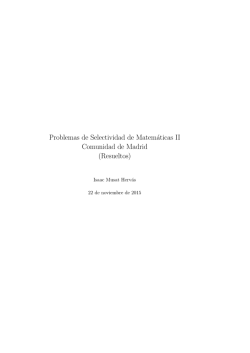 Exámenes de Selectividad(Matemáticas II)