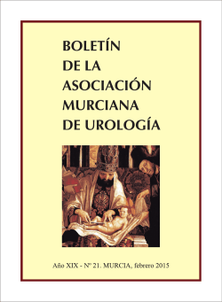 Nº 21 Febrero 2015 - Asociación Murciana de Urología