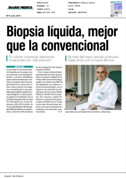 Biopsia liquida, mejor - Vall d`Hebron Institute of Oncology