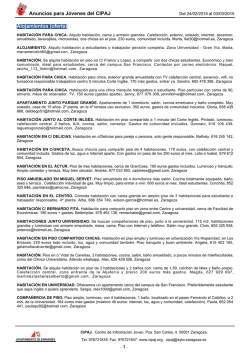 CIPAJ - Anuncios del 24 de febrero al 3 de marzo 2015