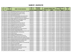 CUADRO Nº 1 : SOLICITUD ITSE