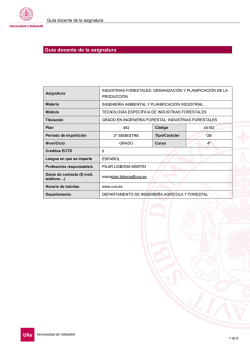 Guía docente de la asignatura - Alojamientos Universidad de