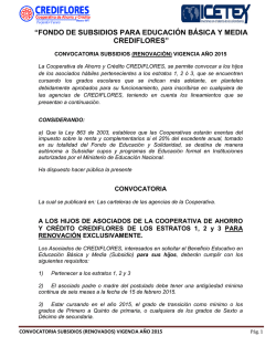 fondo de subsidios para educación básica y media crediflores