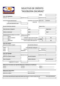 formato de solicitud de credito MUEBLERIA ZACARIAS
