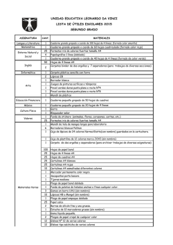 Lista de materiales 2do.xlsx - Unidad Educativa Leonardo da Vinci