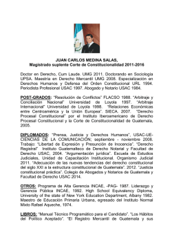 JUAN CARLOS MEDINA SALAS, Magistrado suplente Corte de