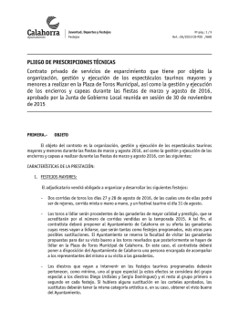 PLIEGO DE PRESCRIPCIONES TÉCNICAS Contrato privado de
