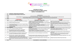 programa de charlas xii congreso geologico de america central