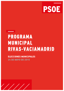 Programa de compromisos del PSOE Rivas para la legislatura 2015