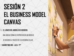 Sesión 2 - Generando un modelo de negocio