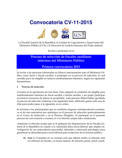 Convocatoria CV-11-2015
