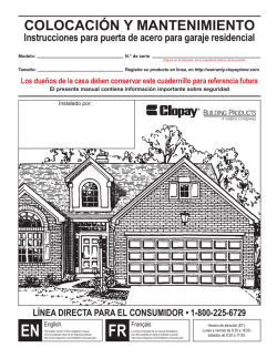 Instrucciones Básicas - Puertas Doble Lámina 72