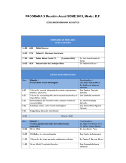 PROGRAMA X Reunión Anual SOME 2015, México D.F.