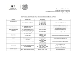 responsables estatales para brindar información del repuce