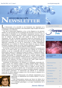 Antonio Malvasi - Hysteroscopy Newsletter