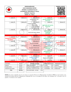 DOSIFICACIÓN 2015 LICEO CANADIENSE CENTRO MATERIA