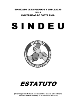 Estatuto SINDEU - Universidad de Costa Rica