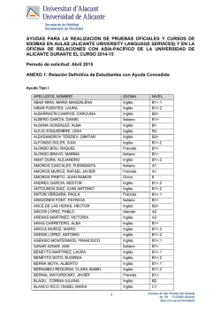 la lista definitiva de solicitudes concedidas (pdf 64KB)