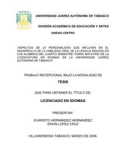tesis licenciado en idiomas - Acervo Histórico UJAT
