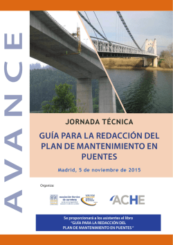 Guía Para la redacción del Plan de ManteniMiento en Puentes