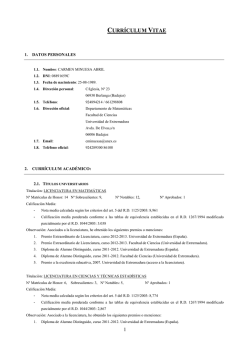 curriculum del candidato - XXXV Congreso Nacional de Estadística