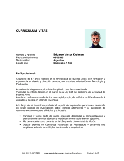 Mi CV - Arquitecto Eduardo V. Kreiman