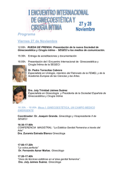 Programa - Fundación Española de Medicina, Estética y Longevidad