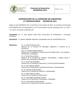 docentia-ucv composición de la comisión de garantías 4ª