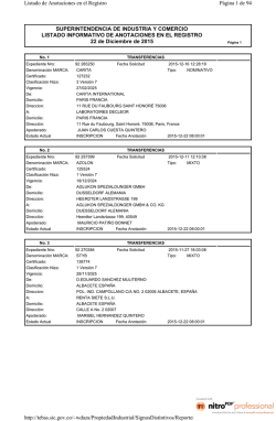 SUPERINTENDENCIA DE INDUSTRIA Y COMERCIO LISTADO