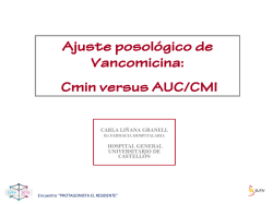 Ajuste posológico de Vancomicina: Cmin versus AUC/CMI