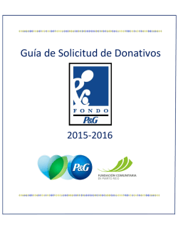Guía de Solicitud – Fondo PG 2015