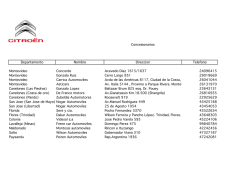 Concesionarios Departamento Nombre Direccion Telefono