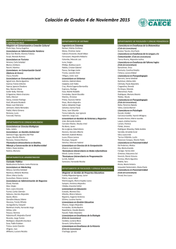 Listado completo de los egresados que participaron del Acto