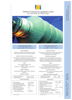 Metal oxide surge arrester Pararrayos de óxido de zinc
