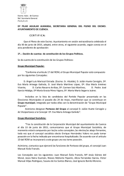 Certificados del Pleno de fecha 30 de junio de 2015, en el que se