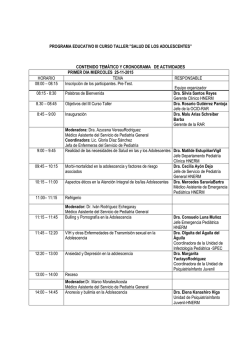 Descargar programación - Cuerpo Médico del Hospital Edgardo