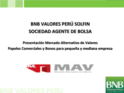 Diapositiva 1 - BNB Valores Perú