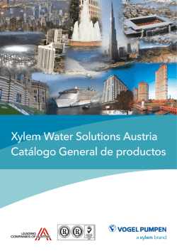 Xylem Water Solutions Austria Catálogo General de productos
