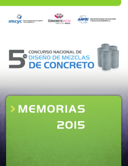 MEMORIAS QUINTO CONCURSO NACIONAL DE DISEÑO DE