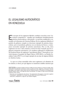 El legalismo autocrático en Venezuela