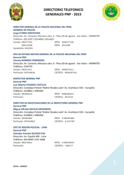 directorio telefonico generales pnp - 2015