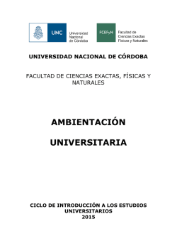 ambientaci&oacute;n universitaria - Facultad de Ciencias Exactas, F&iacute;sicas y