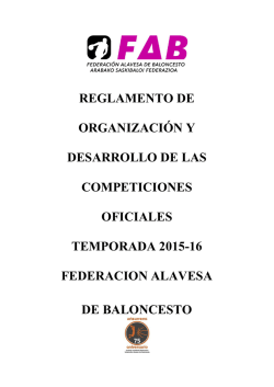 bases de competicion 2015/16 - Federación Alavesa de Baloncesto